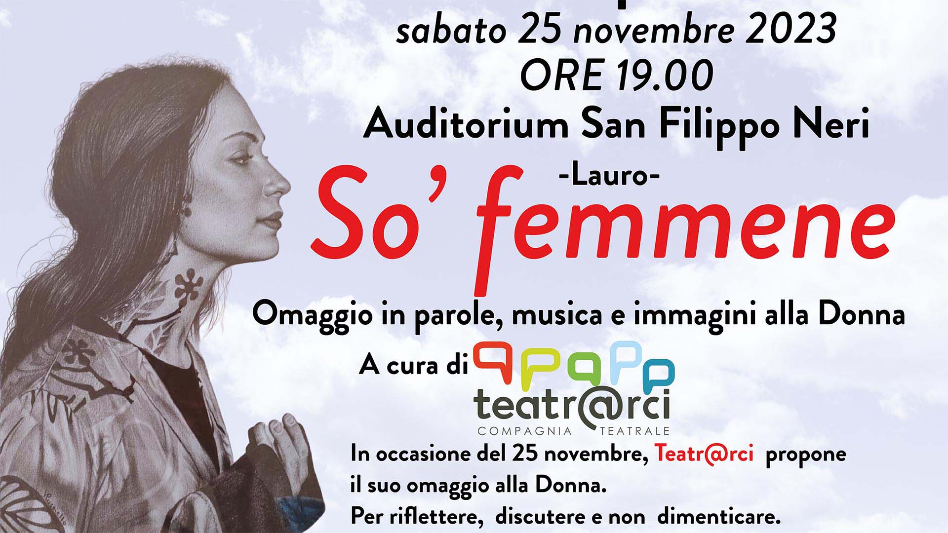 Lauro porta le Donne in scena: il recital di Teatr@rci So’ Femmene!